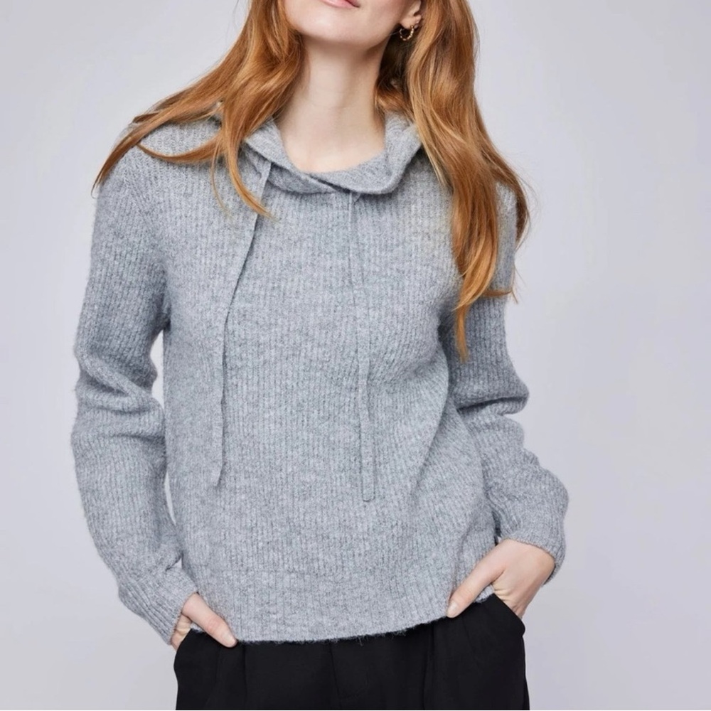 Gentle Fawn Woman Gray Soft Knit Pullover Hoodie Sweater XS Casual Classic Cozy - Picture 3 of 10